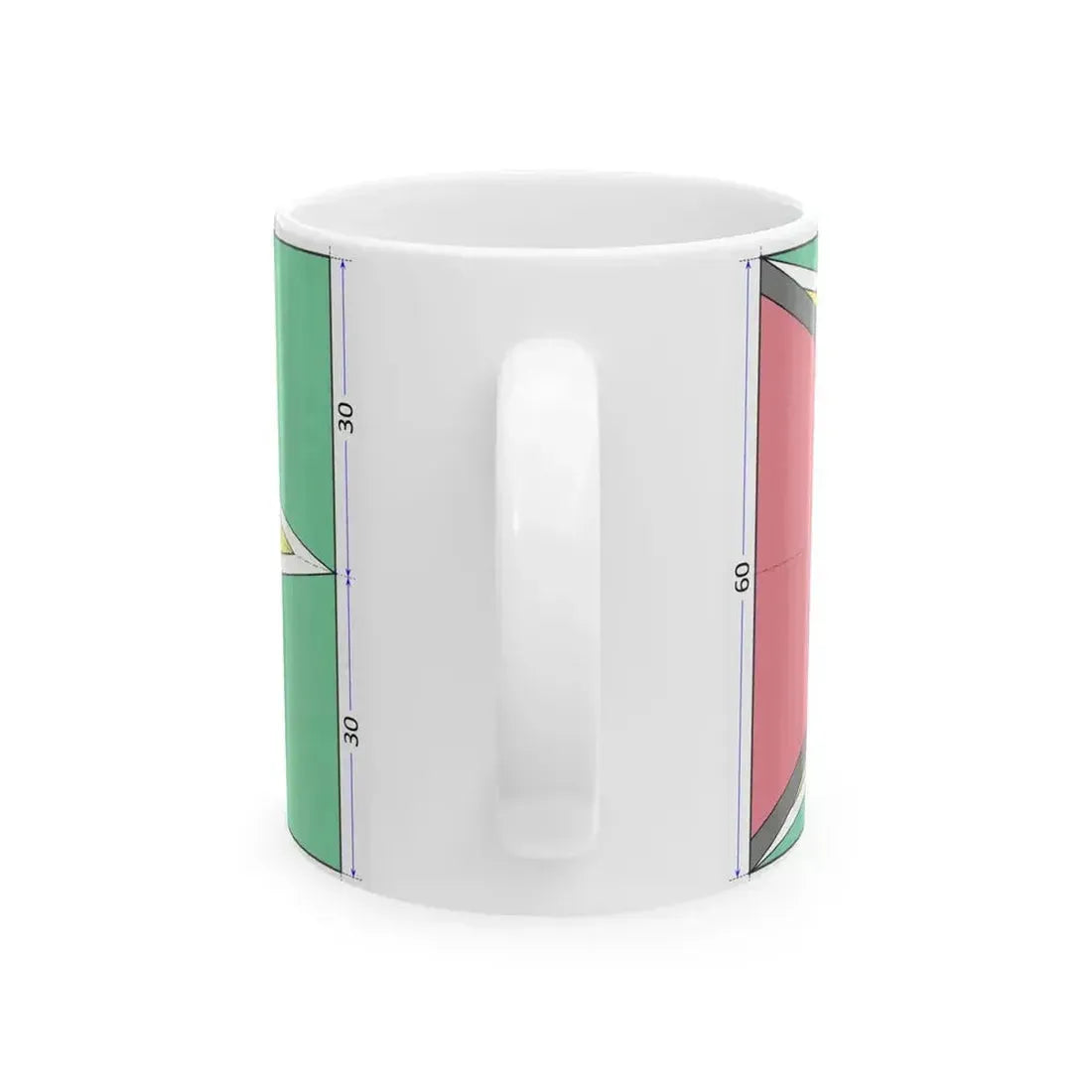 Flag of Guyana 1-2 construction sheet (Guyana) White Coffee Mug - Go Mug Yourself