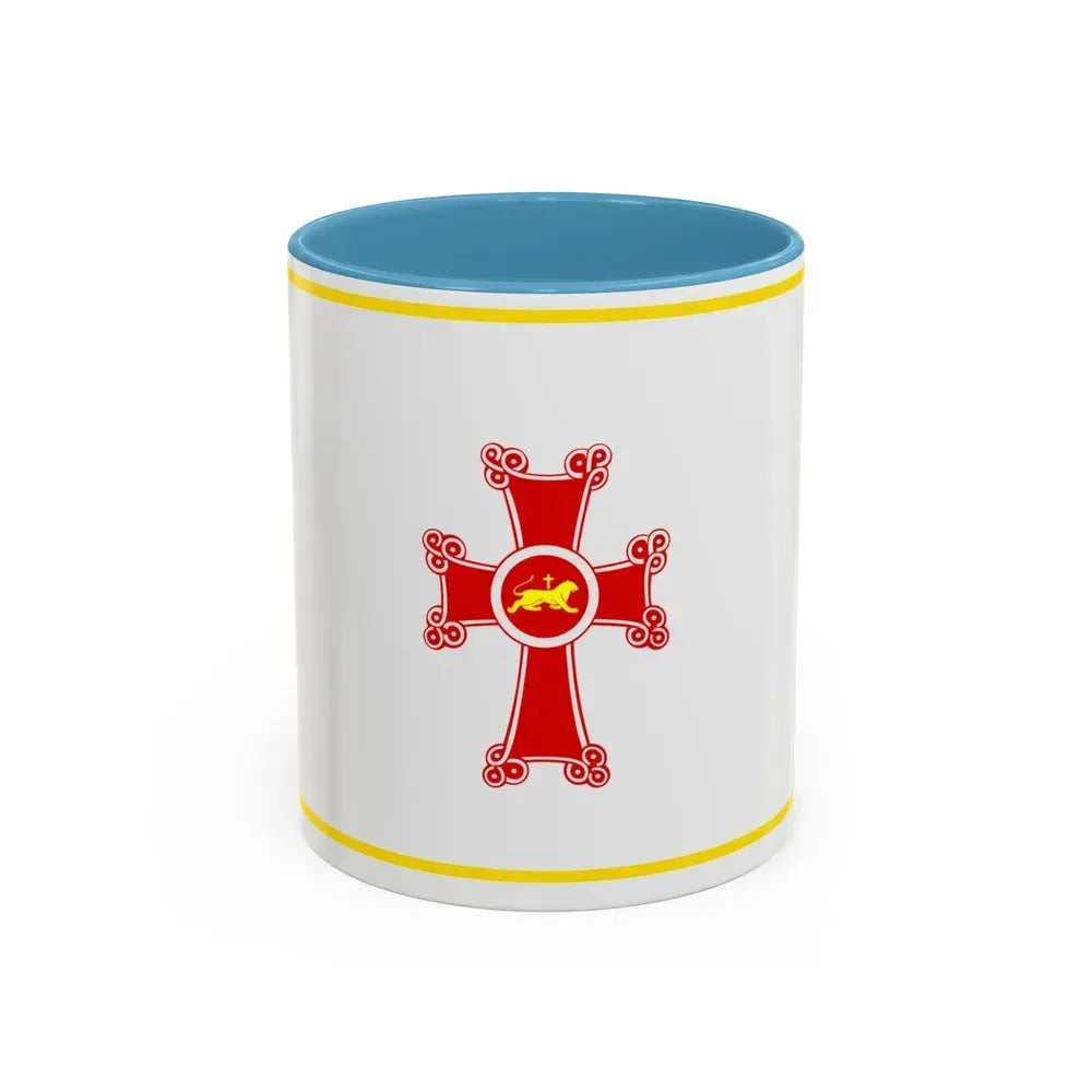 Flag of Gyumri Armenia - Accent Coffee Mug 11oz Light Blue - Go Mug Yourself