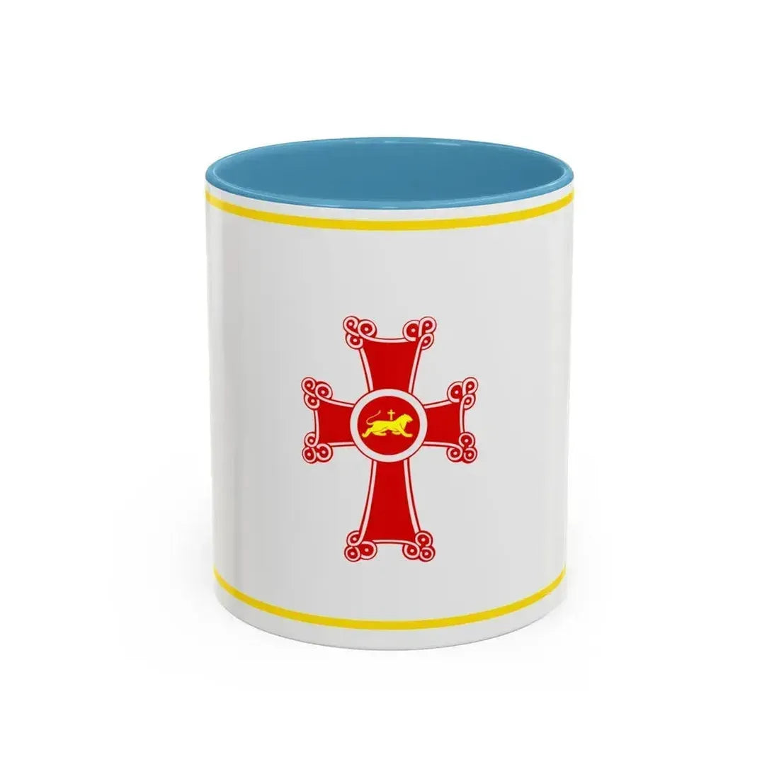 Flag of Gyumri Armenia - Accent Coffee Mug 11oz Light Blue - Go Mug Yourself