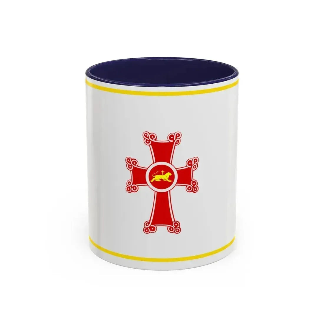 Flag of Gyumri Armenia - Accent Coffee Mug 11oz Navy - Go Mug Yourself