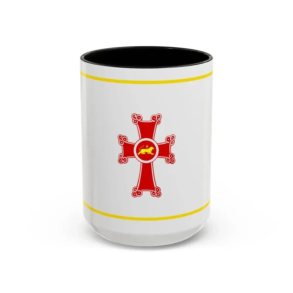 Flag of Gyumri Armenia - Accent Coffee Mug 15oz Black - Go Mug Yourself