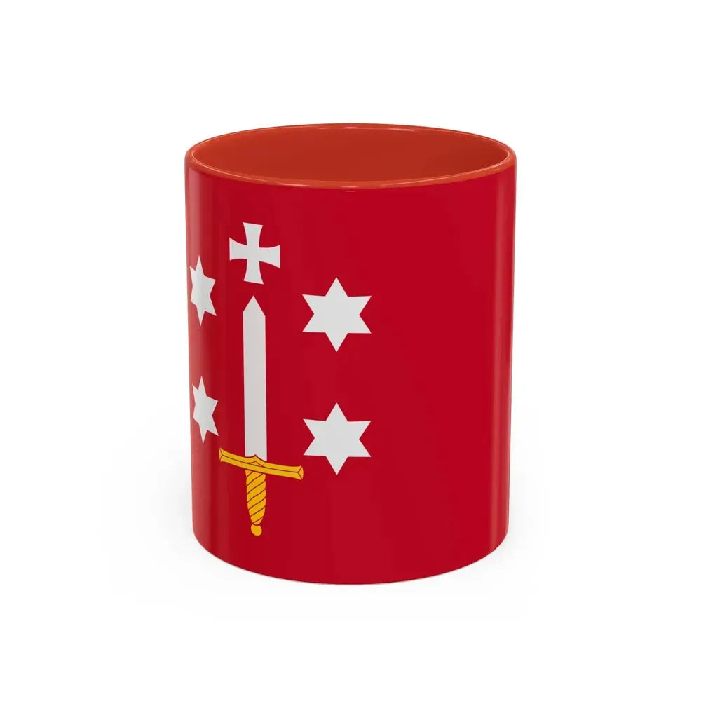 Flag of Haarlem the capital of the province of North Holland Netherlands - Accent Coffee Mug 11oz Red - Go Mug Yourself
