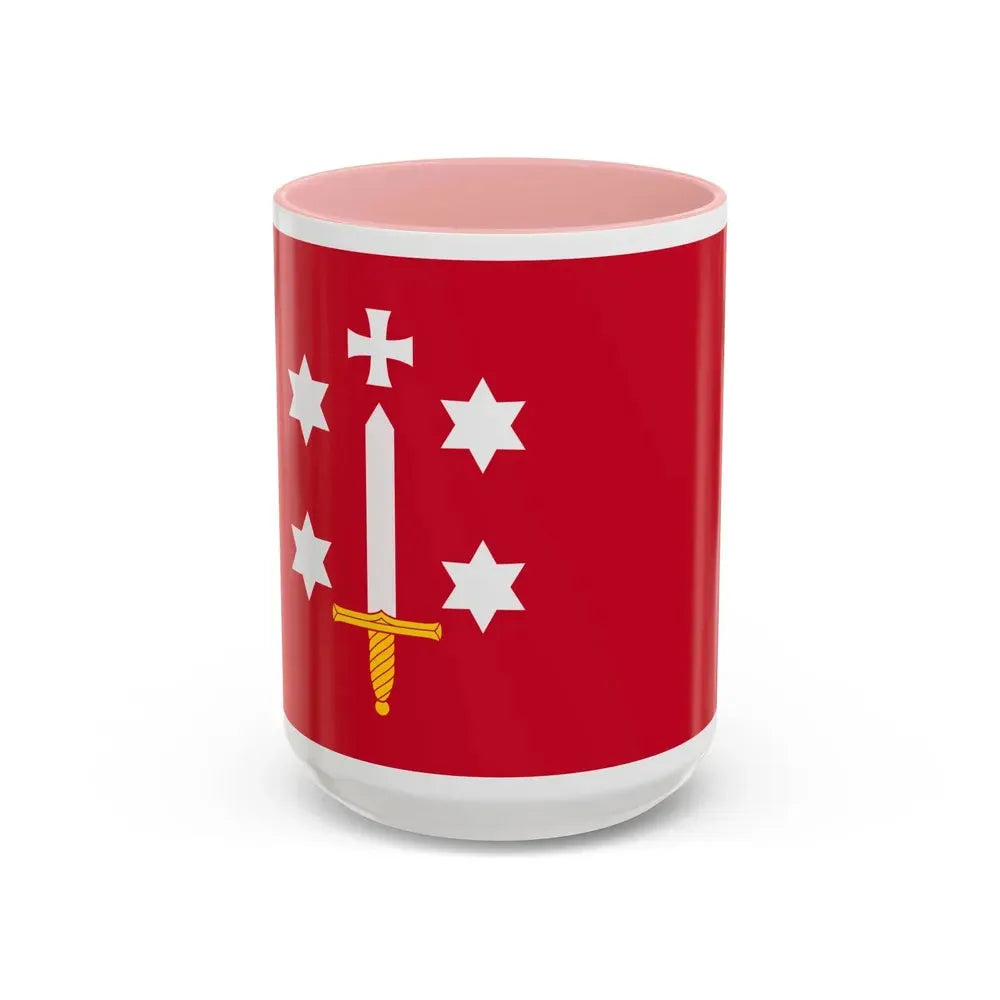 Flag of Haarlem the capital of the province of North Holland Netherlands - Accent Coffee Mug 15oz Pink - Go Mug Yourself