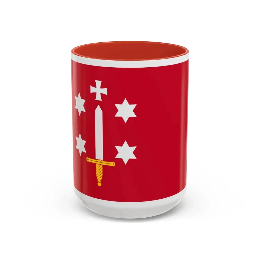 Flag of Haarlem the capital of the province of North Holland Netherlands - Accent Coffee Mug 15oz Red - Go Mug Yourself