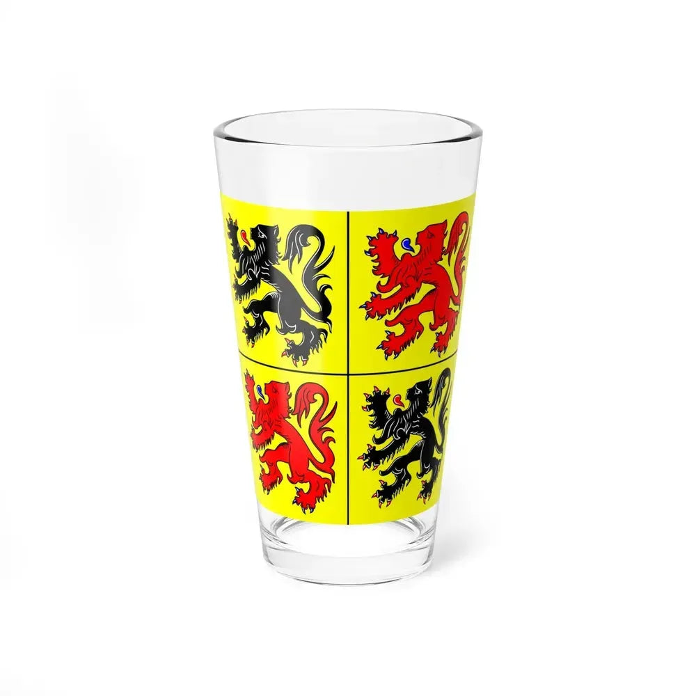 Flag of Hainaut Belgium - Pint Glass 16oz 16oz - Go Mug Yourself