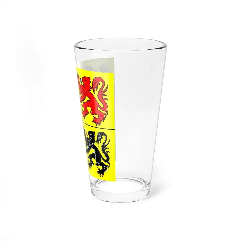 Flag of Hainaut Belgium - Pint Glass 16oz - Go Mug Yourself