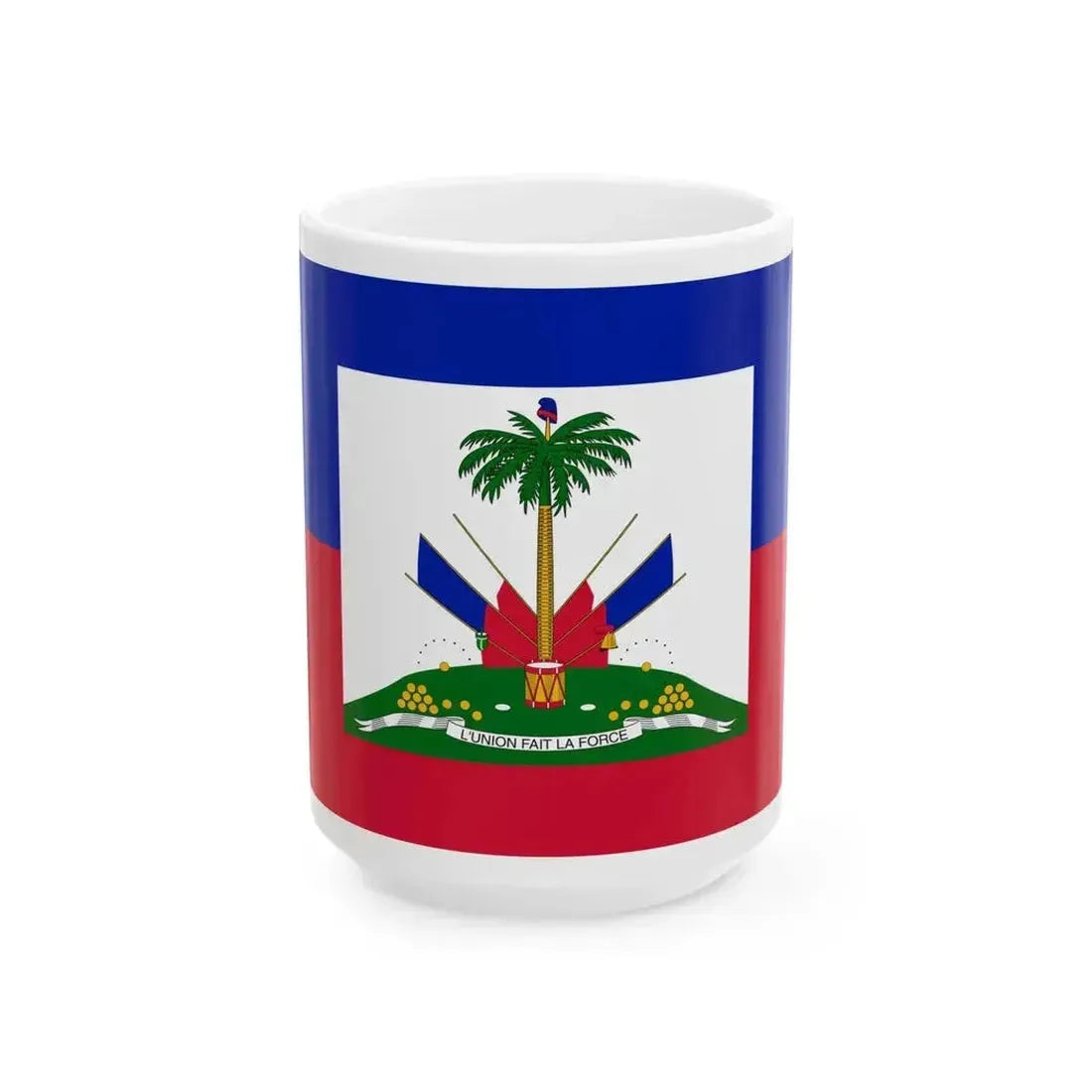 Flag of Haiti 1859-1964 (Haiti) White Coffee Mug 15oz - Go Mug Yourself