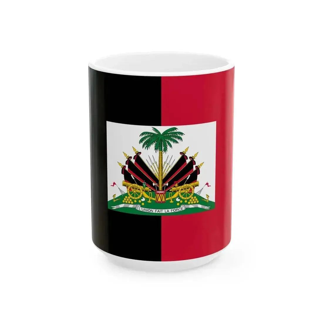 Flag of Haiti 1964-1986 3-2 (Haiti) White Coffee Mug 15oz - Go Mug Yourself