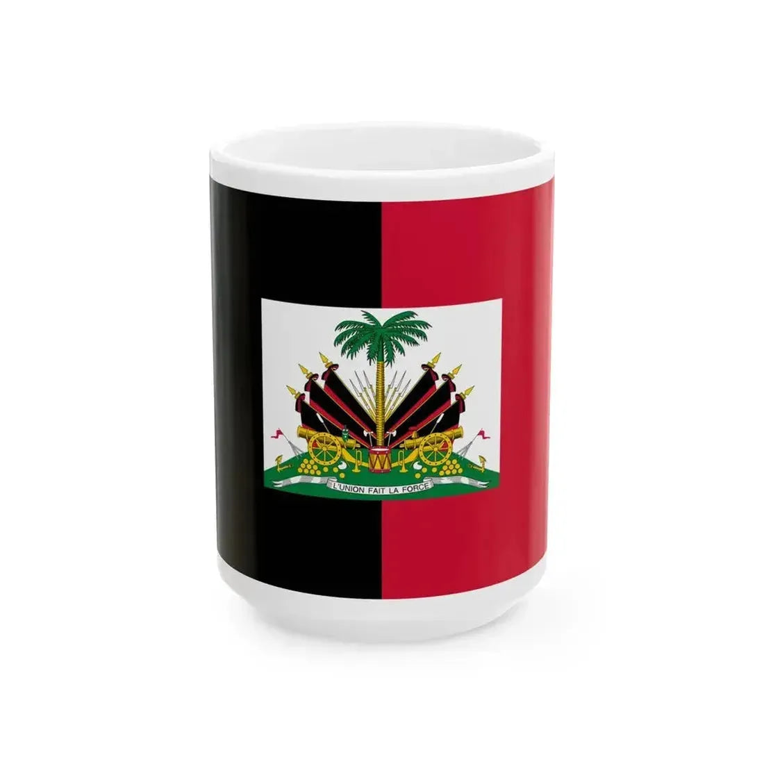 Flag of Haiti 1964-1986 (Haiti) White Coffee Mug 15oz - Go Mug Yourself