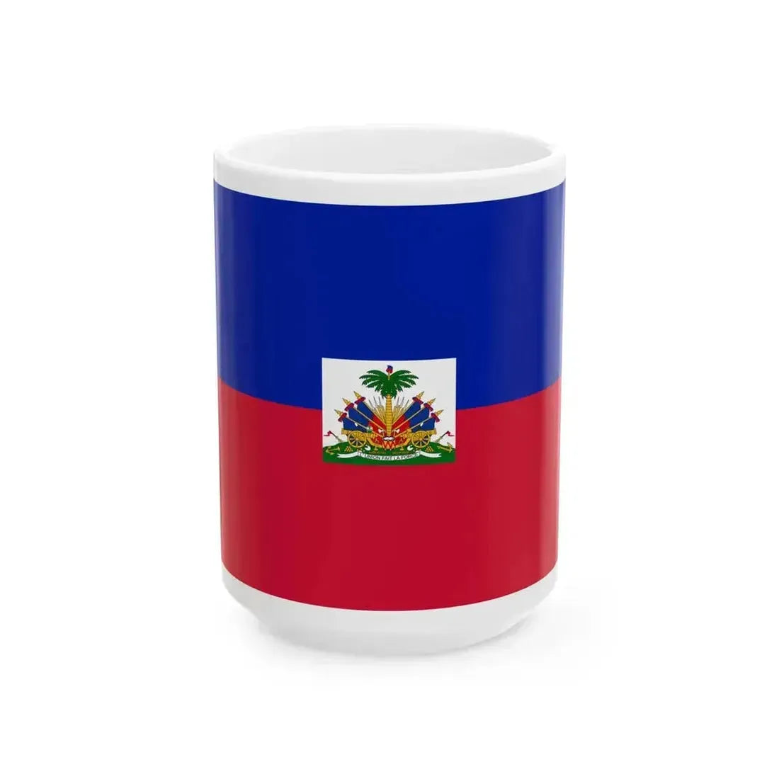 Flag of Haiti 3-2 (Haiti) White Coffee Mug 15oz - Go Mug Yourself