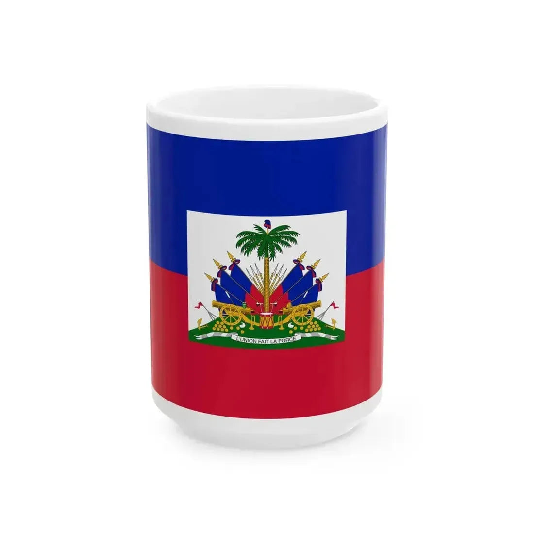 Flag of Haiti (Haiti) White Coffee Mug 15oz - Go Mug Yourself