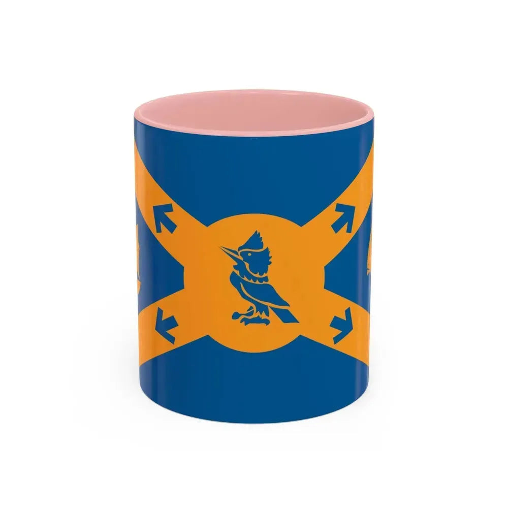Flag of Halifax Canada - Accent Coffee Mug 11oz Pink - Go Mug Yourself