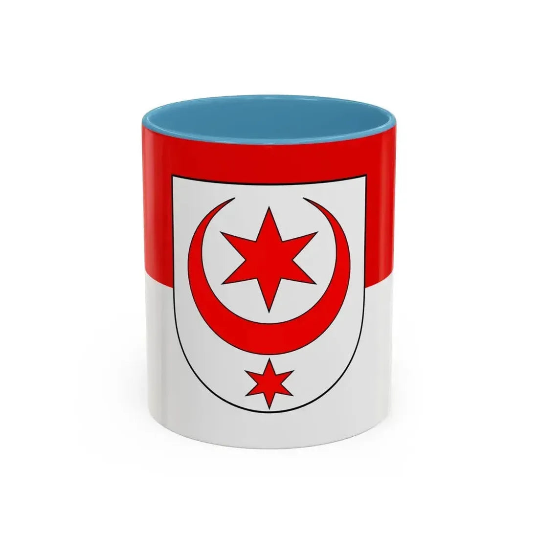 Flag of Halle Saale Germany - Accent Coffee Mug 11oz Light Blue - Go Mug Yourself