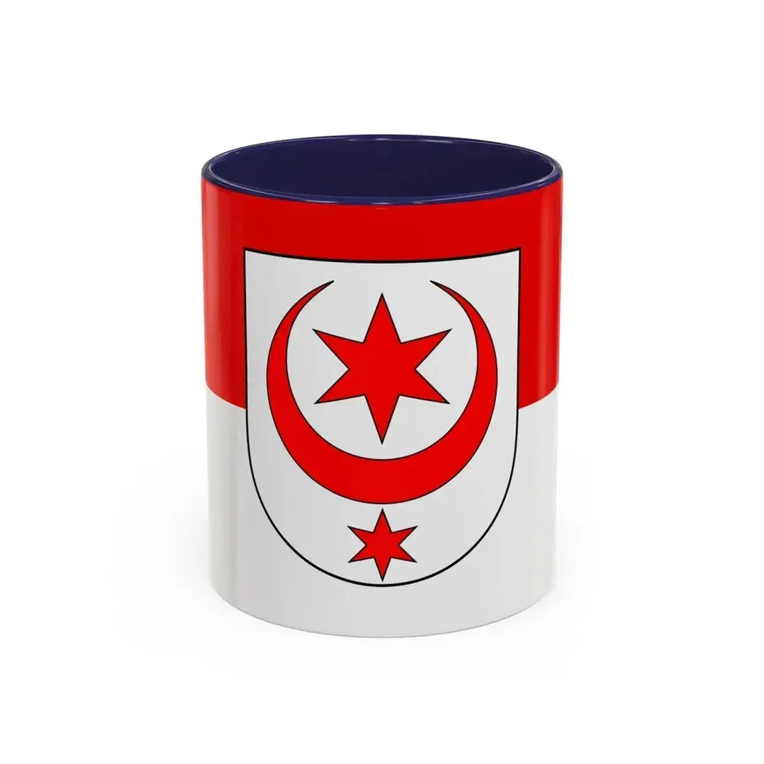 Flag of Halle Saale Germany - Accent Coffee Mug 11oz Navy - Go Mug Yourself