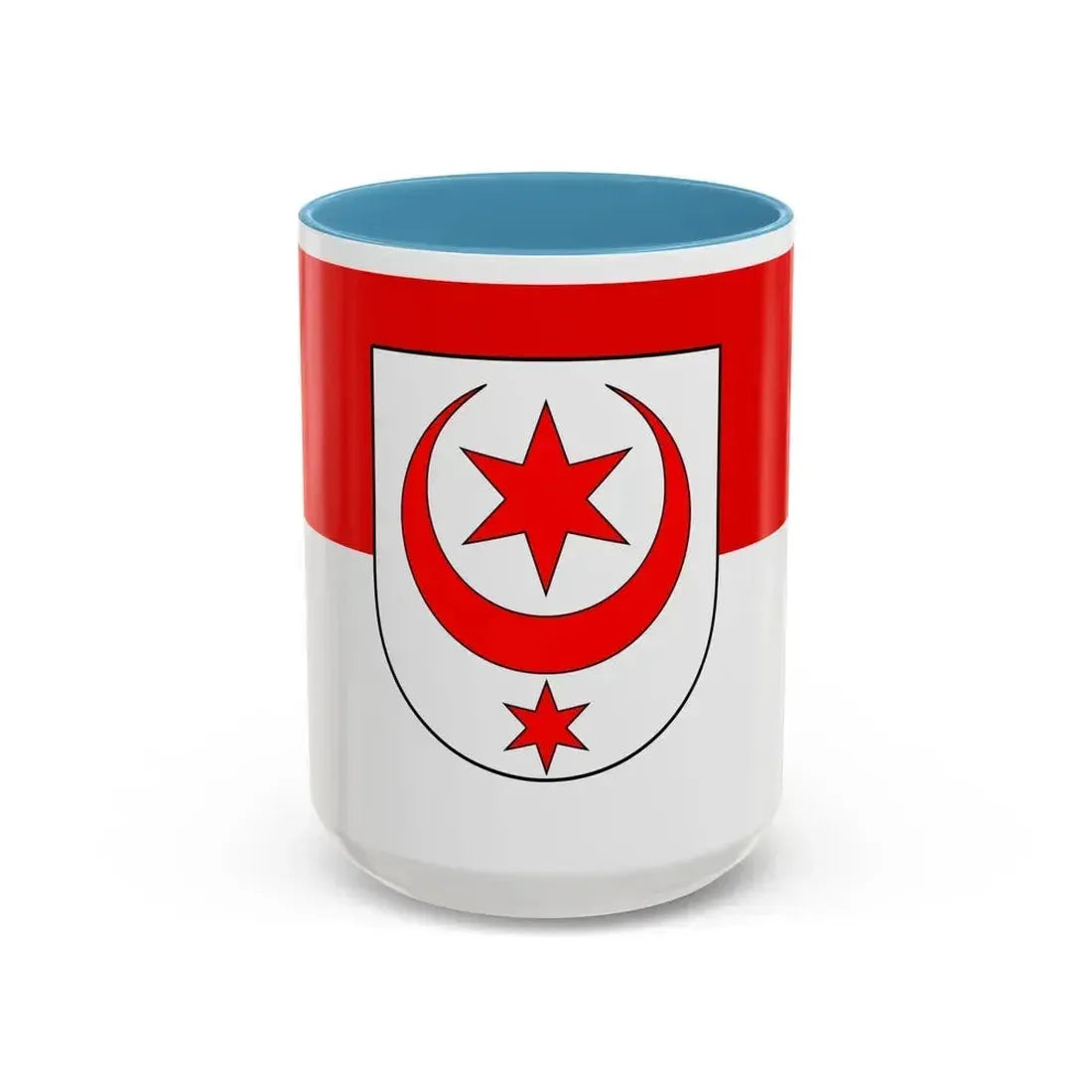 Flag of Halle Saale Germany - Accent Coffee Mug 15oz Light Blue - Go Mug Yourself