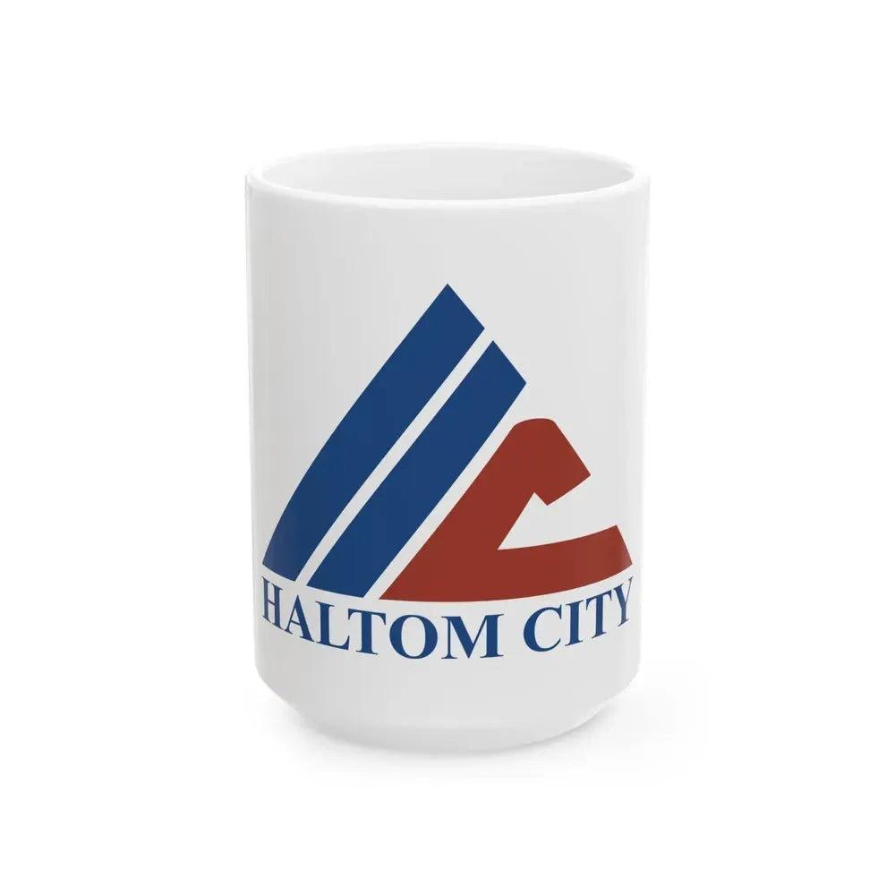 Flag of Haltom City Texas (United States) White Coffee Mug 15oz - Go Mug Yourself