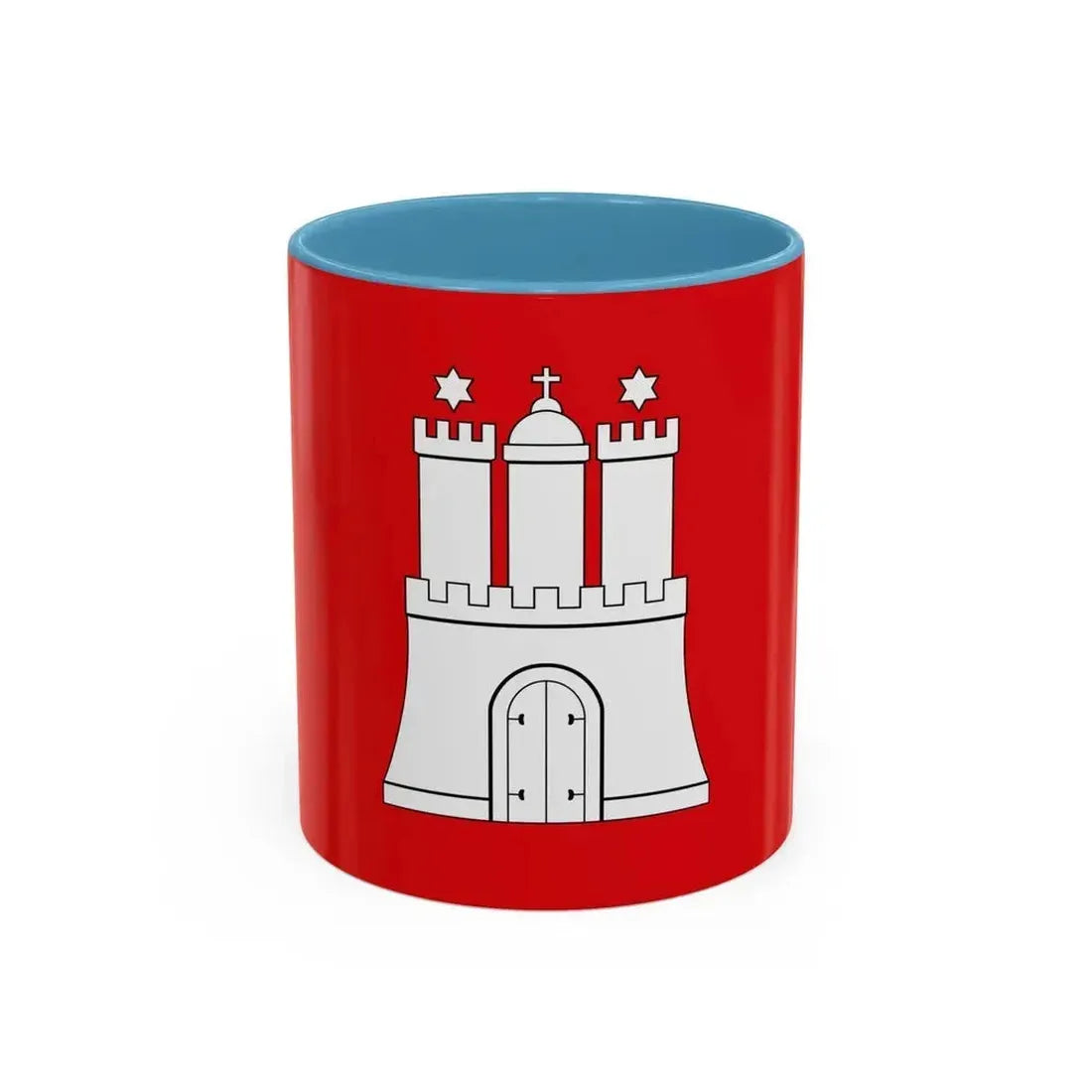 Flag of Hamburg Germany - Accent Coffee Mug 11oz Light Blue - Go Mug Yourself