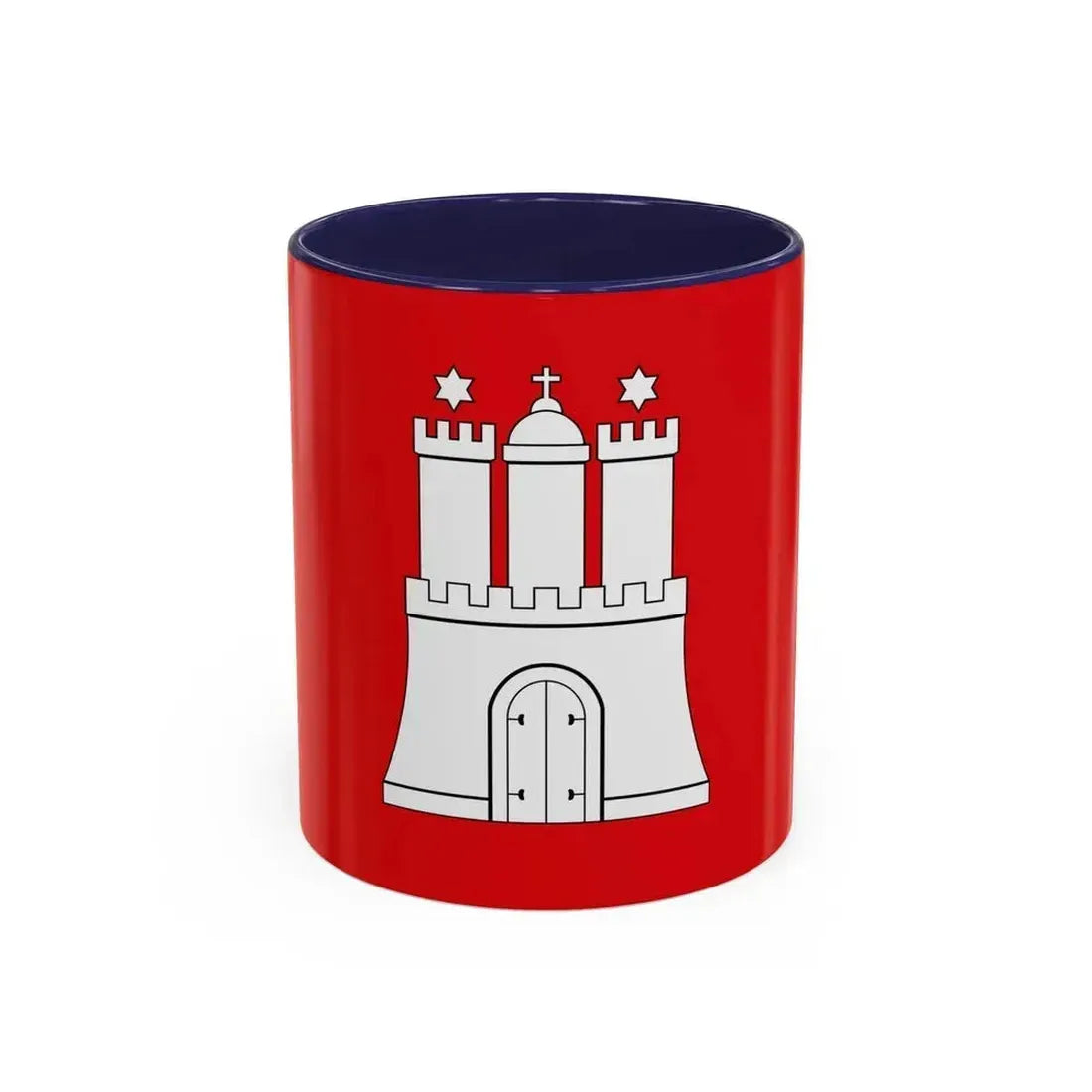 Flag of Hamburg Germany - Accent Coffee Mug 11oz Navy - Go Mug Yourself