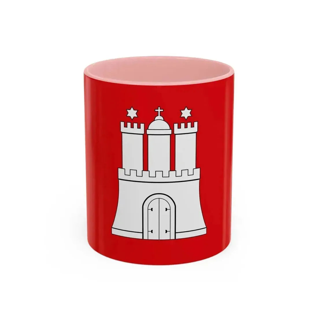Flag of Hamburg Germany - Accent Coffee Mug 11oz Pink - Go Mug Yourself