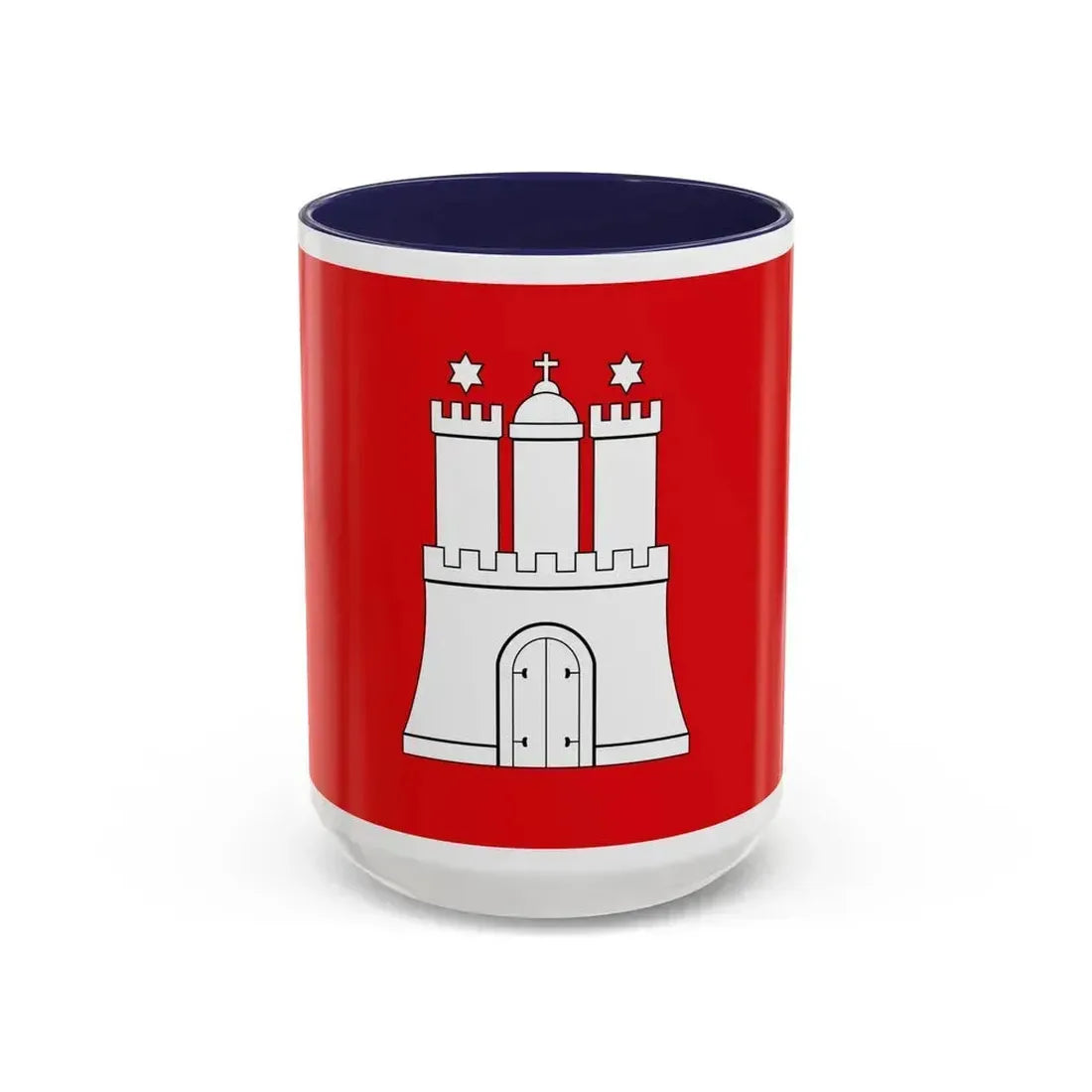 Flag of Hamburg Germany - Accent Coffee Mug 15oz Navy - Go Mug Yourself