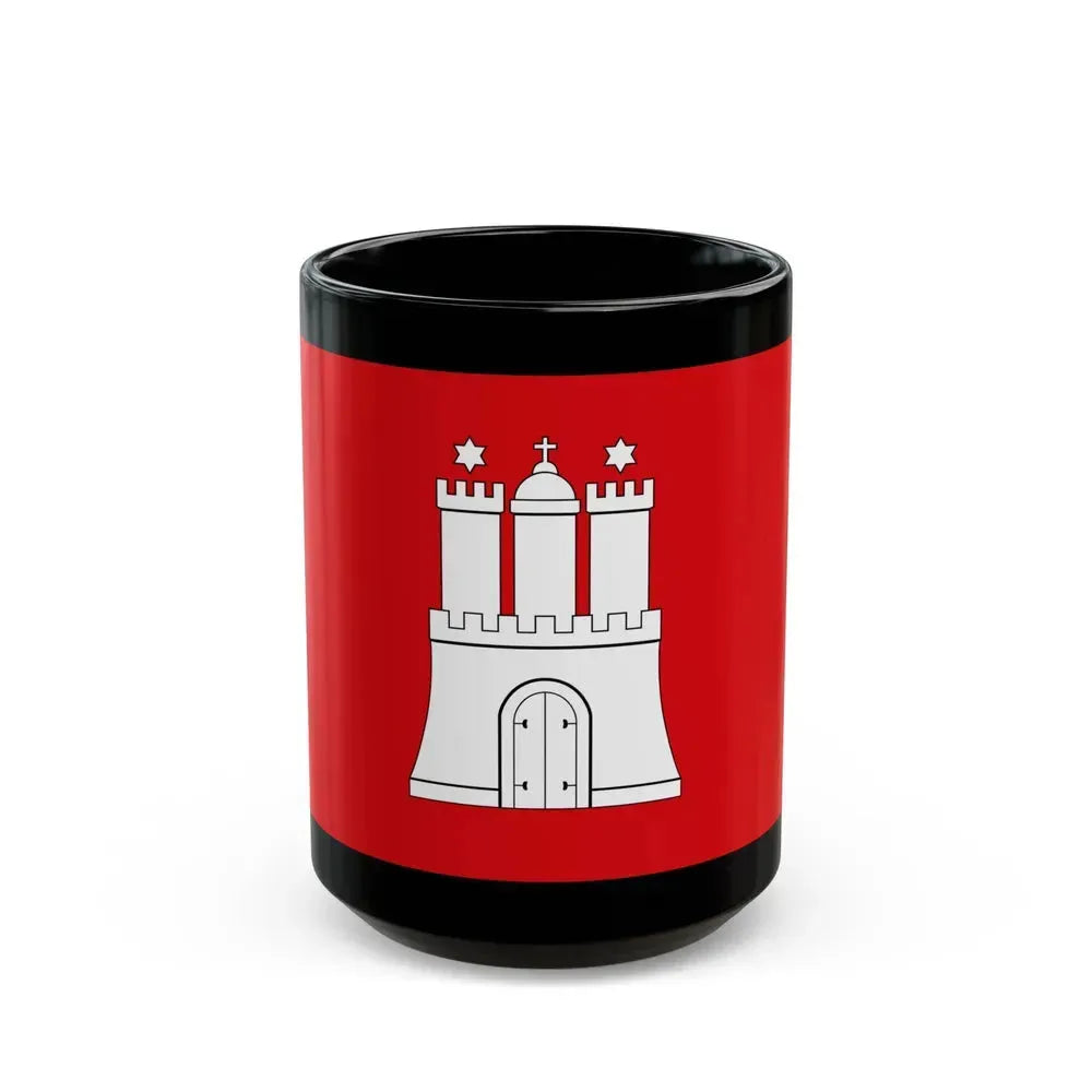 Flag of Hamburg Germany - Black Coffee Mug 15oz - Go Mug Yourself