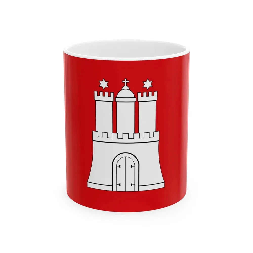 Flag of Hamburg Germany - White Coffee Mug 11oz - Go Mug Yourself