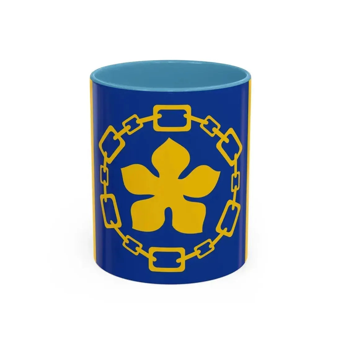 Flag of Hamilton Canada - Accent Coffee Mug 11oz Light Blue - Go Mug Yourself