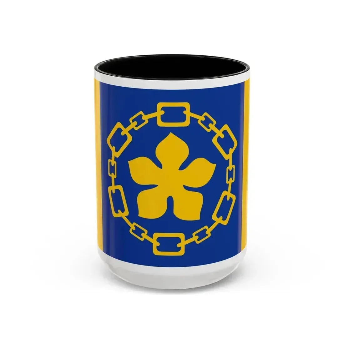 Flag of Hamilton Canada - Accent Coffee Mug 15oz Black - Go Mug Yourself