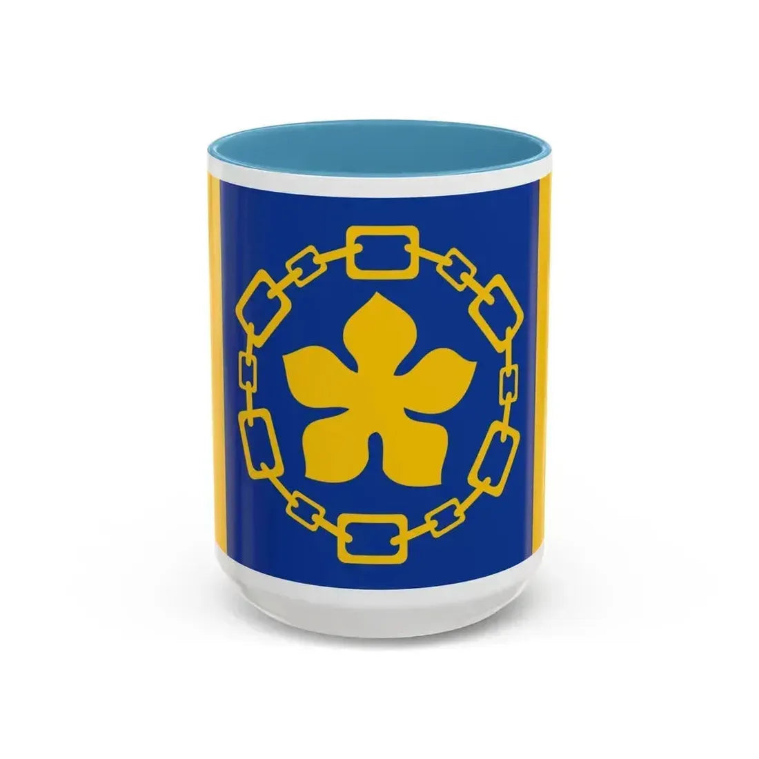 Flag of Hamilton Canada - Accent Coffee Mug 15oz Light Blue - Go Mug Yourself