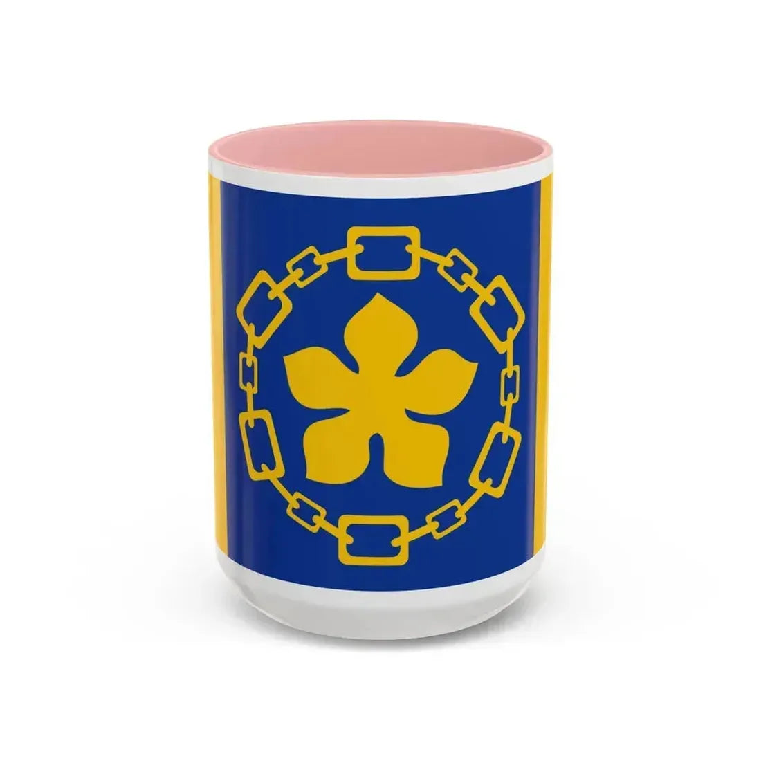 Flag of Hamilton Canada - Accent Coffee Mug 15oz Pink - Go Mug Yourself