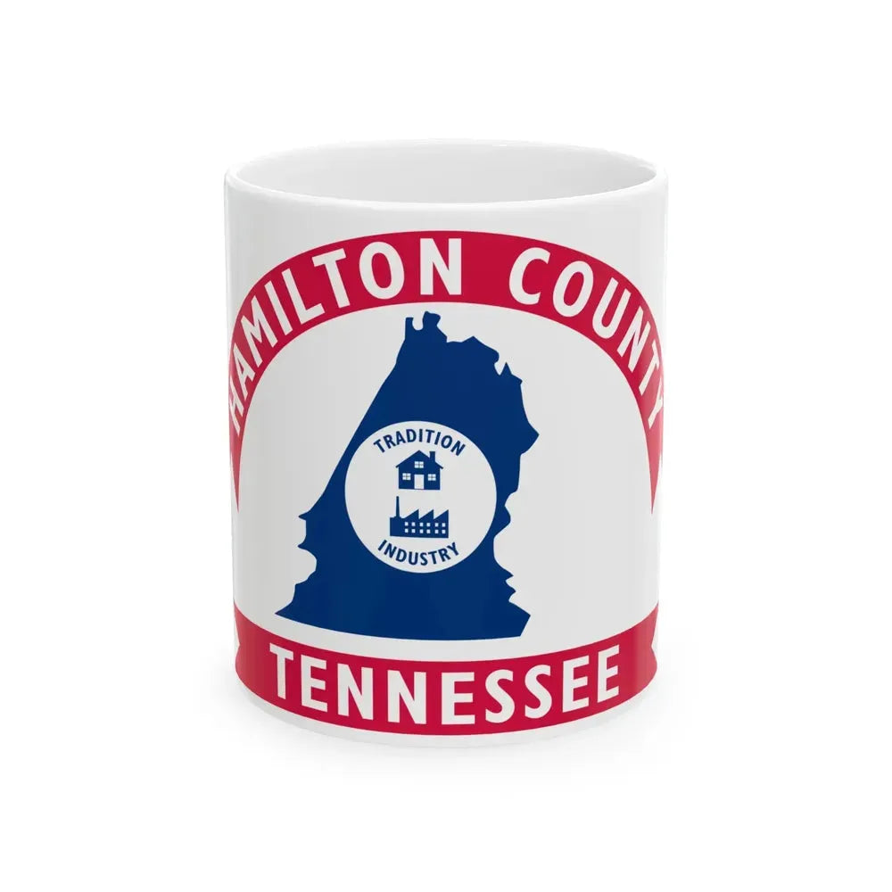 Flag of Hamilton County Tennessee (United States) White Coffee Mug 11oz - Go Mug Yourself