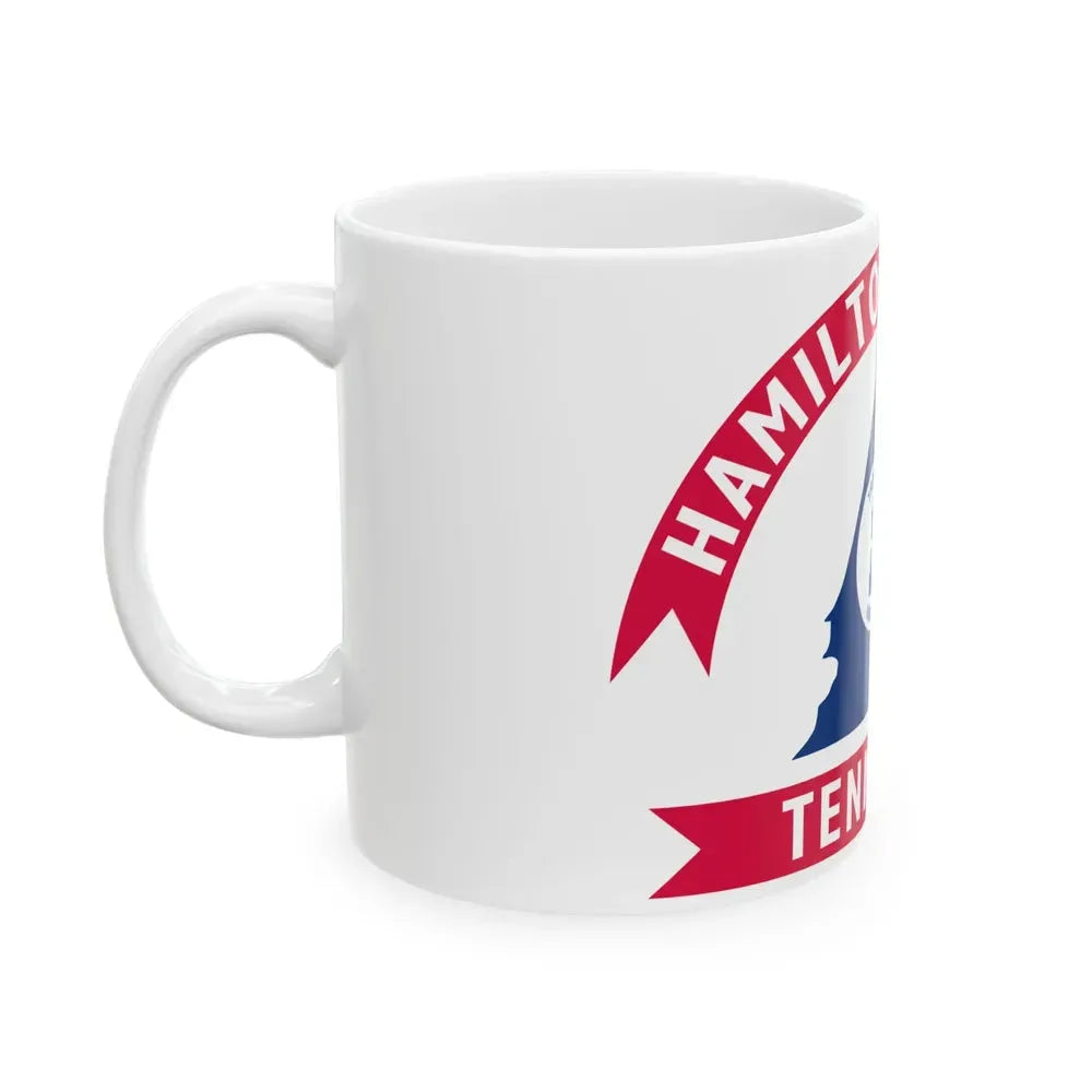 Flag of Hamilton County Tennessee (United States) White Coffee Mug - Go Mug Yourself