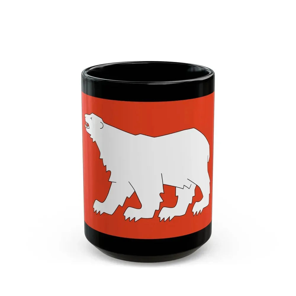 Flag of Hammerfest Troms og Finnmark Norway - Black Coffee Mug 15oz - Go Mug Yourself