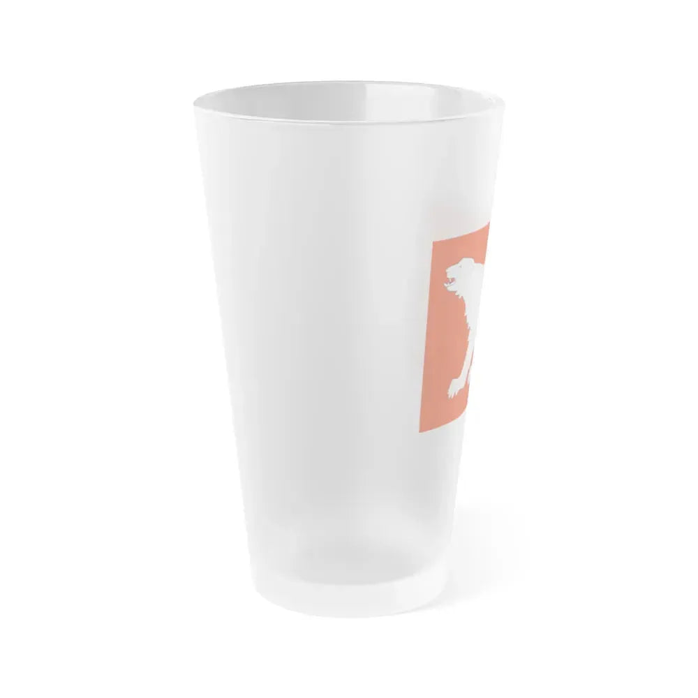 Flag of Hammerfest Troms og Finnmark Norway - Frosted Pint Glass 16oz - Go Mug Yourself