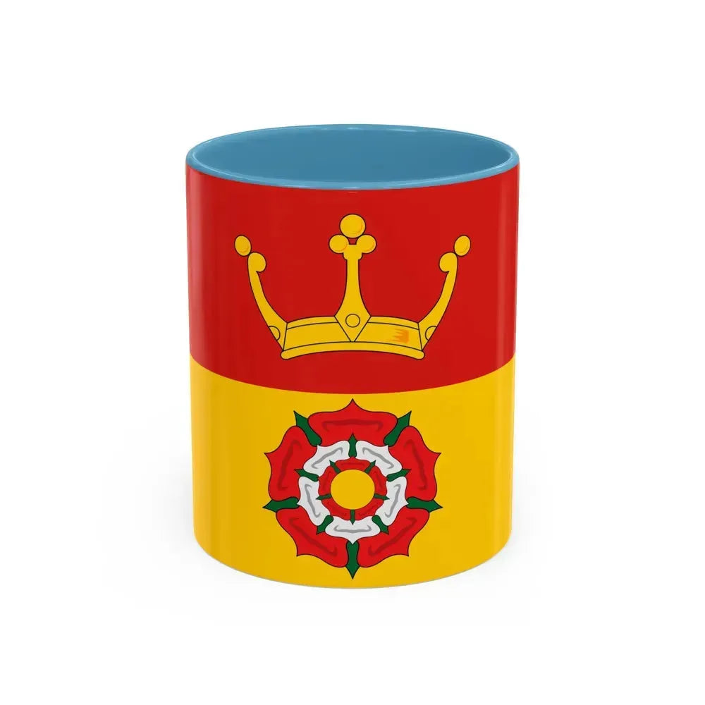 Flag of Hampshire UK - Accent Coffee Mug 11oz Light Blue - Go Mug Yourself
