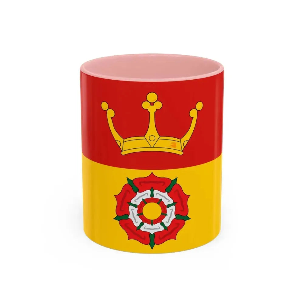 Flag of Hampshire UK - Accent Coffee Mug 11oz Pink - Go Mug Yourself