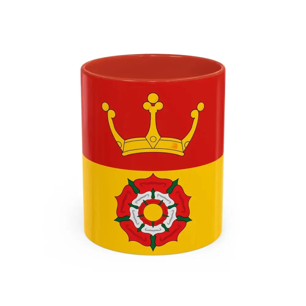Flag of Hampshire UK - Accent Coffee Mug 11oz Red - Go Mug Yourself