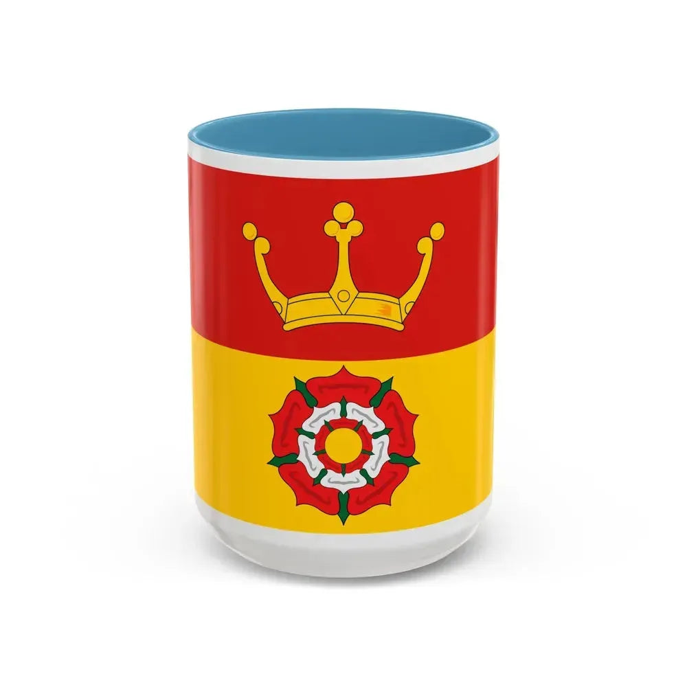 Flag of Hampshire UK - Accent Coffee Mug 15oz Light Blue - Go Mug Yourself