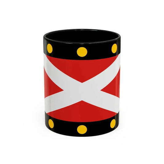 Flag of Hampton Poyle UK - Accent Coffee Mug 11oz Black - Go Mug Yourself