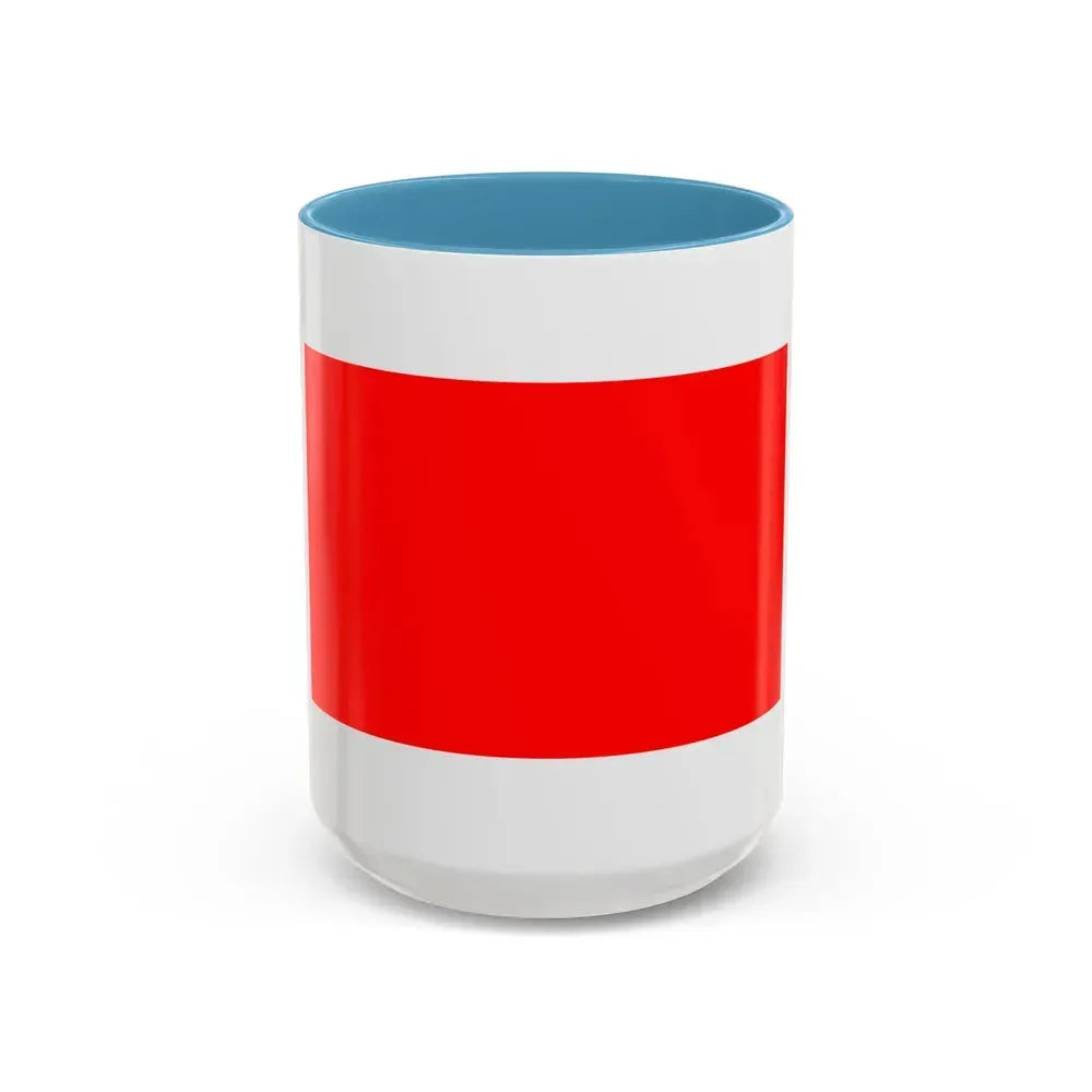 Flag of Hamrun Malta - Accent Coffee Mug 15oz Light Blue - Go Mug Yourself