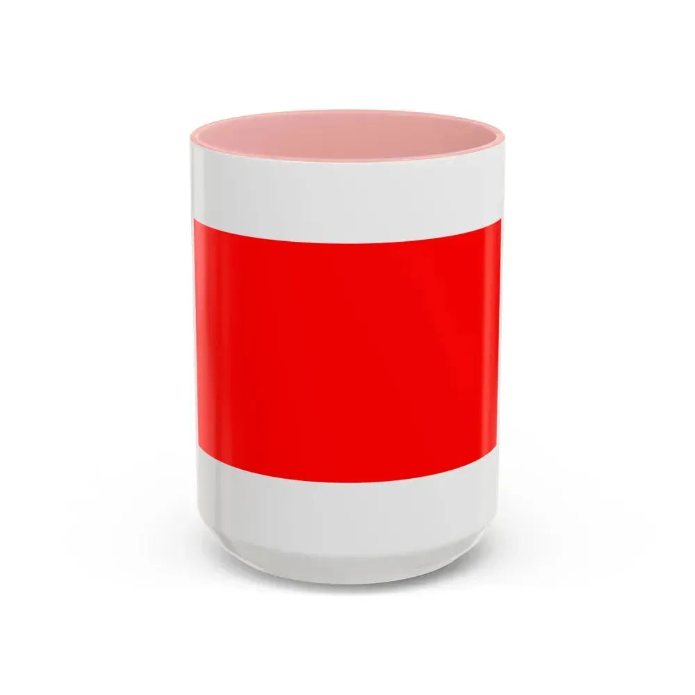 Flag of Hamrun Malta - Accent Coffee Mug 15oz Pink - Go Mug Yourself