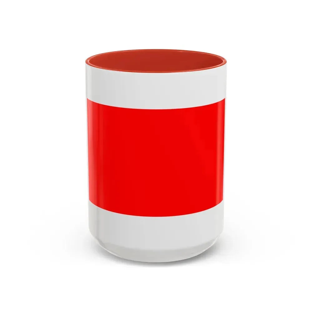Flag of Hamrun Malta - Accent Coffee Mug 15oz Red - Go Mug Yourself
