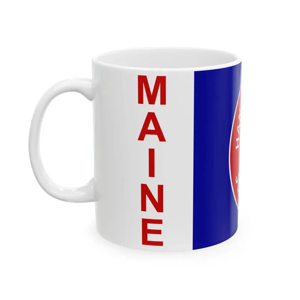 Flag of Hancock County Maine (United States) White Coffee Mug - Go Mug Yourself