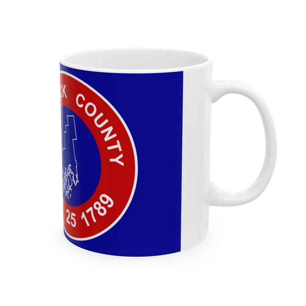 Flag of Hancock County Maine (United States) White Coffee Mug - Go Mug Yourself