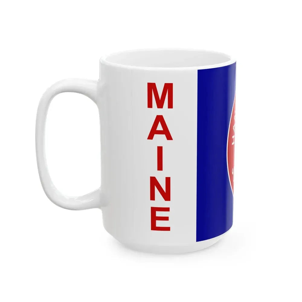 Flag of Hancock County Maine (United States) White Coffee Mug - Go Mug Yourself