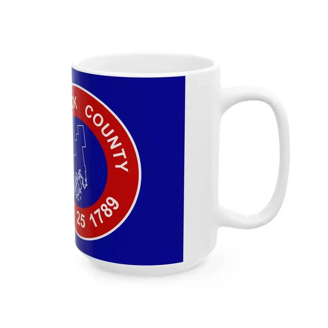 Flag of Hancock County Maine (United States) White Coffee Mug - Go Mug Yourself