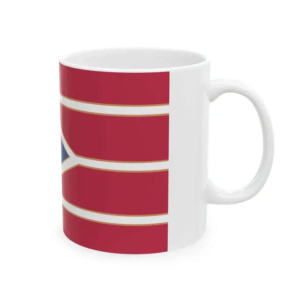 Flag of Hancock County Ohio (United States) White Coffee Mug - Go Mug Yourself