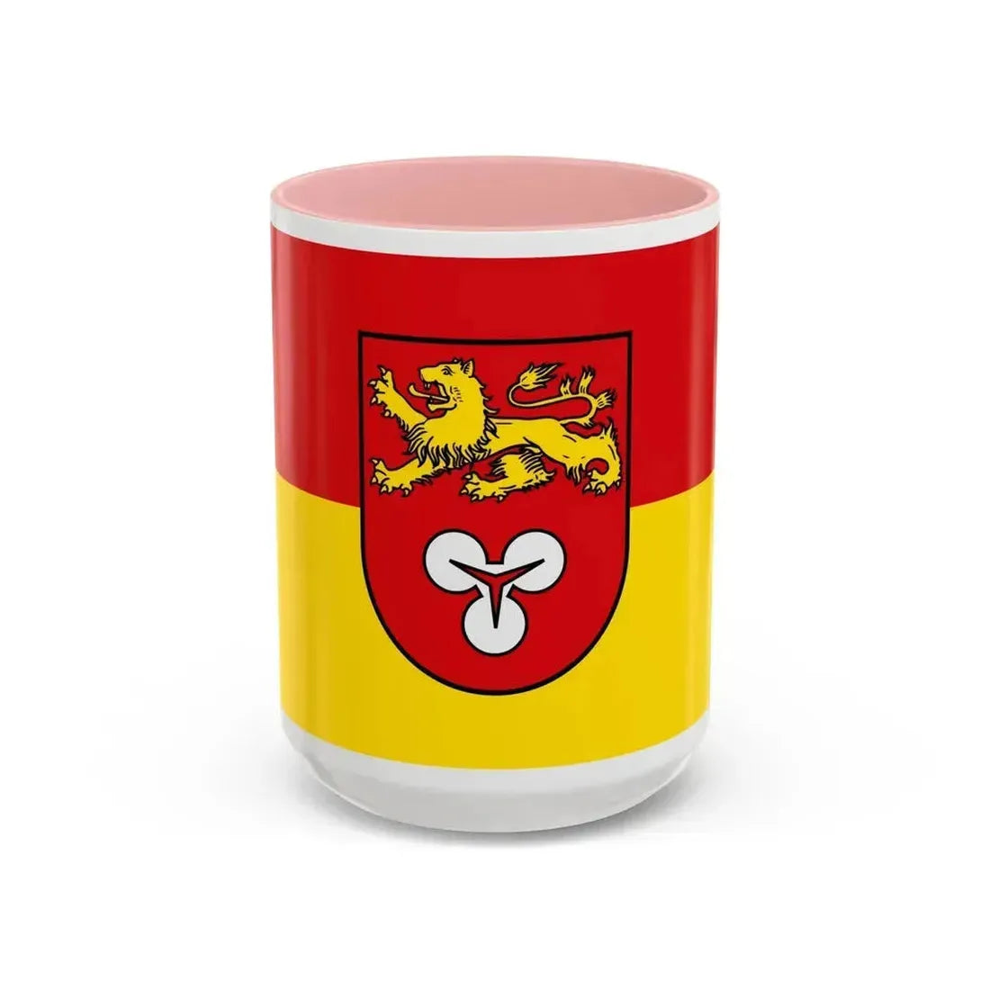 Flag of Hannover Germany - Accent Coffee Mug 15oz Pink - Go Mug Yourself