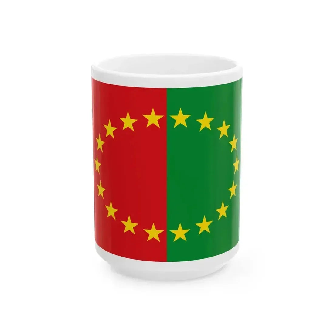 Flag of Hannut (Belgium) White Coffee Mug 15oz - Go Mug Yourself