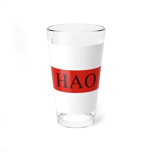 Flag of Hao (France) Pint Glass 16oz 16oz - Go Mug Yourself
